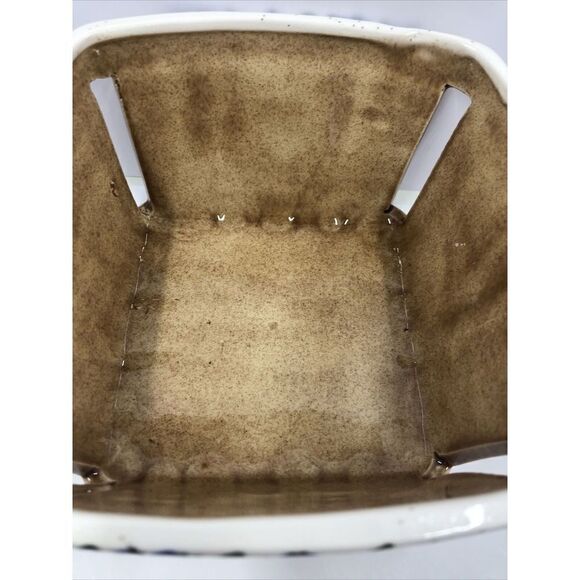 Fitzy's Maine Blueberry Ware Decorative Art Pottery Ceramic Quart Size Basket - Picture 2 of 16